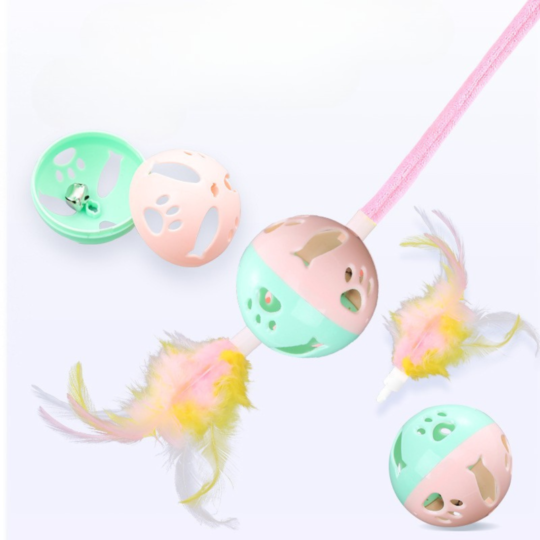 Interactive cat elastic toy