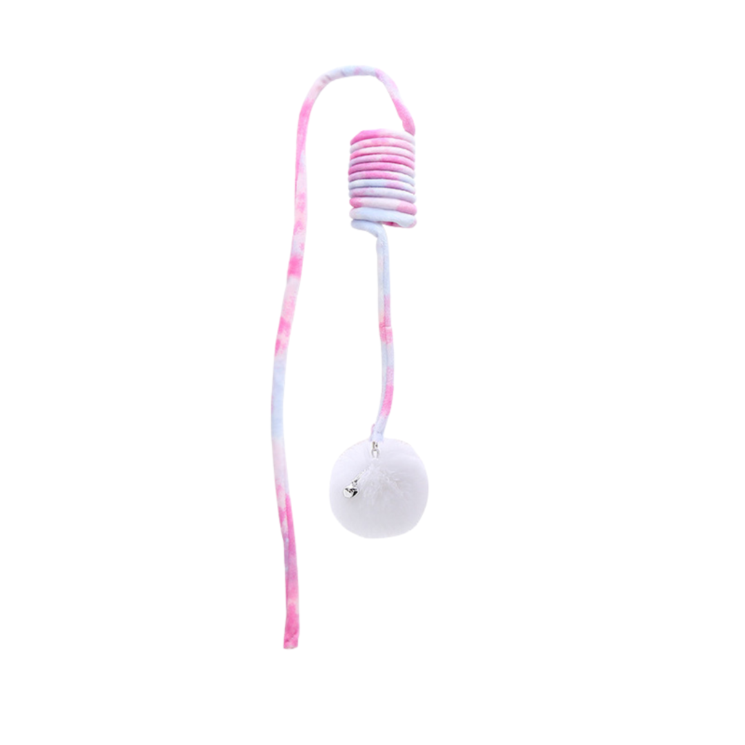 Interactive cat elastic toy