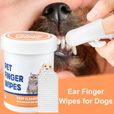 Pet Dental Cleaning Finger Wipes