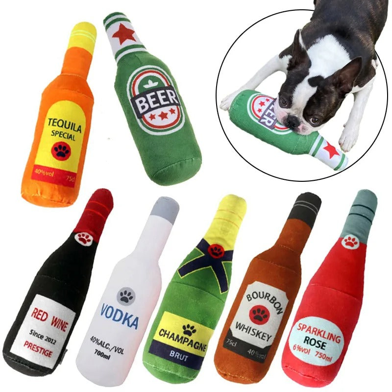 Champagne Bottle Shape Dog Toy