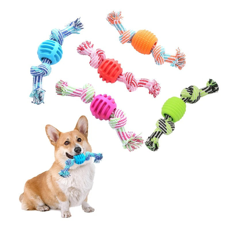 Pet Dog Toy Cotton Rope Double Knot