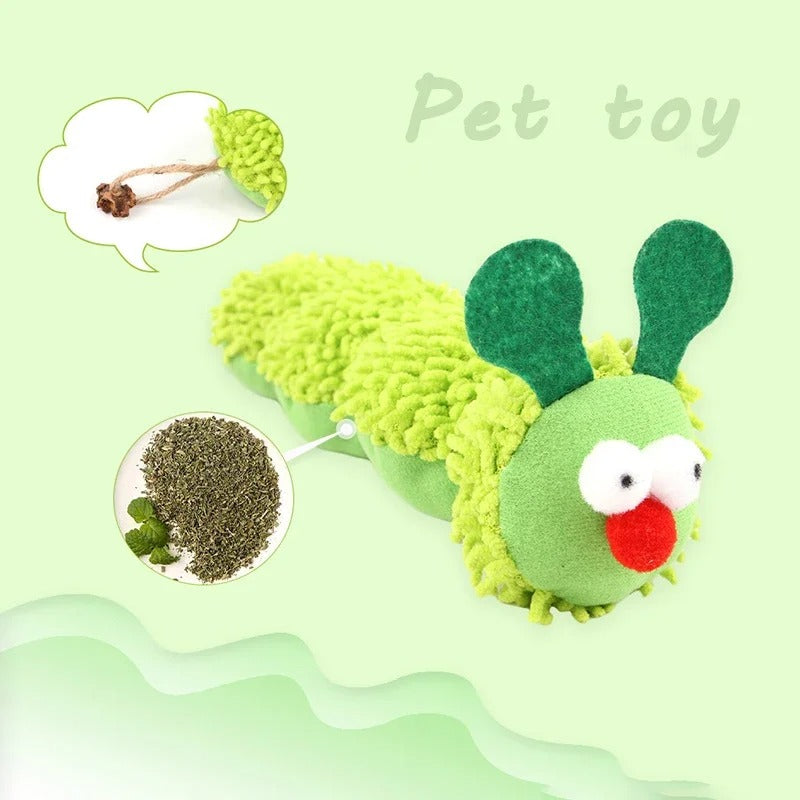 Caterpillar Catnip Back Tooth Toy