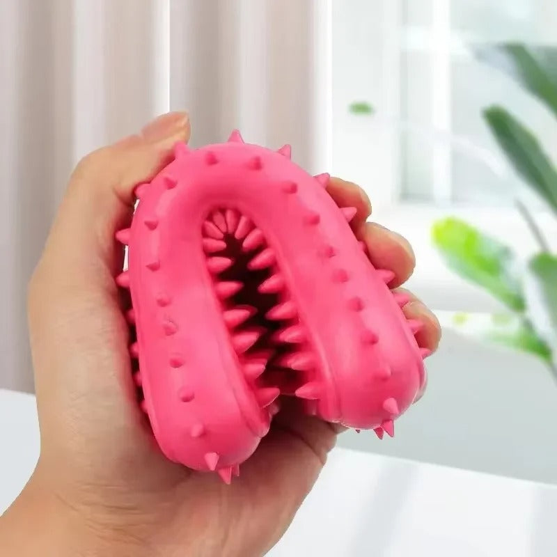 Soft Rubber Bite-Resistant Bone Shape Chew Toy for Dogs