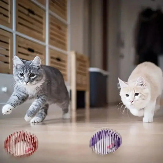 Stretchable Cat Toy Balls with Caged Rats