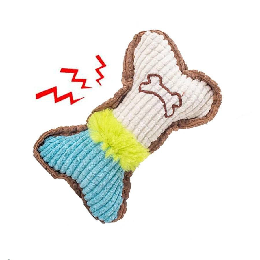 Bone Plush Chew Toy