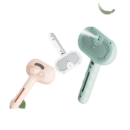 Premium pet brush with steam function