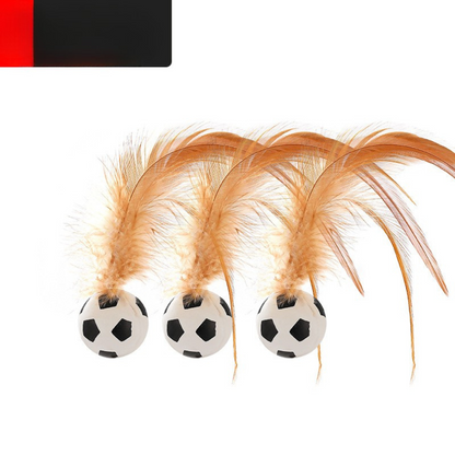 Cat Feather Rubber Ball Toy