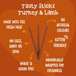 Webbox Tasty Sticks Cat Treats Turkey & Lamb x6
