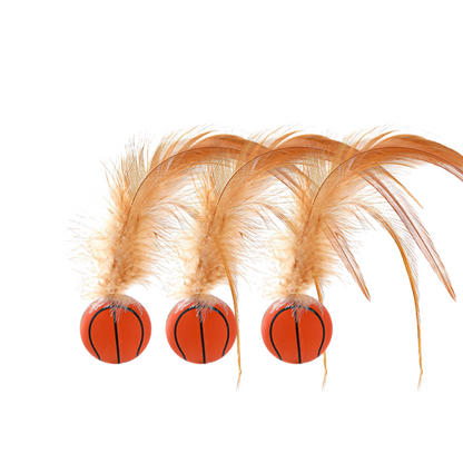 Cat Feather Rubber Ball Toy