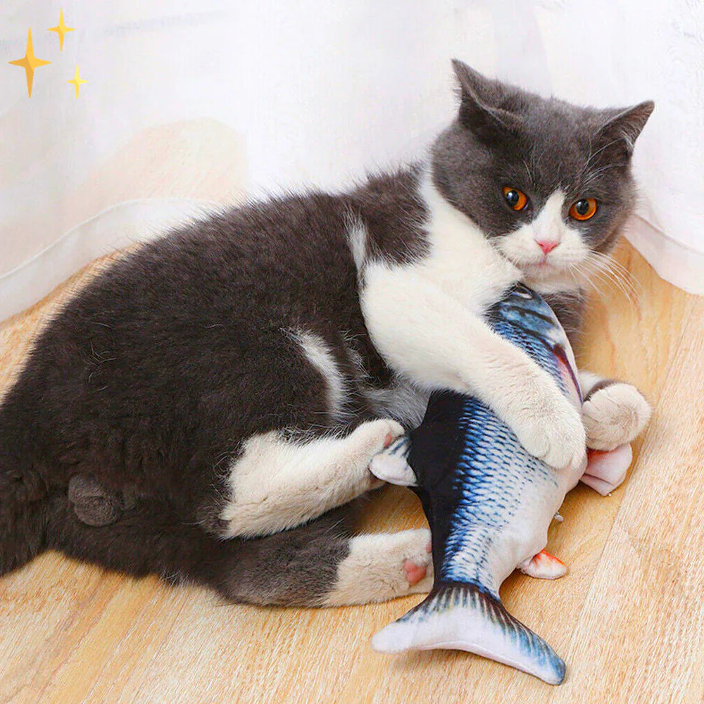 Set mit 4 interaktiven Fischspielzeugen für Katzen – PlayFish