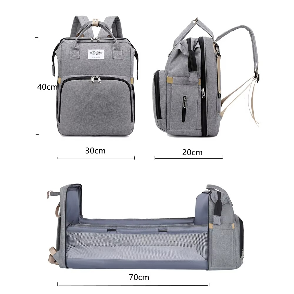 Lightweight Portable Mommy Bag & Folding Crib