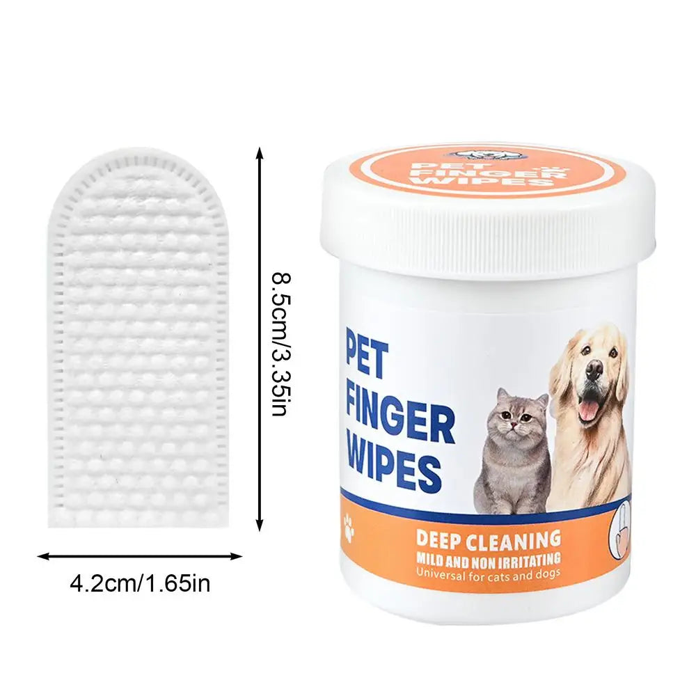 Pet Dental Cleaning Finger Wipes
