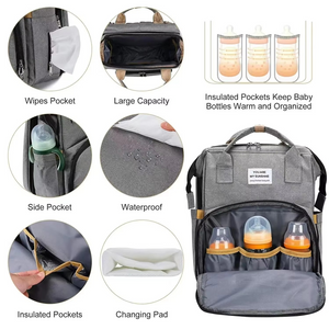 Lightweight Portable Mommy Bag & Folding Crib