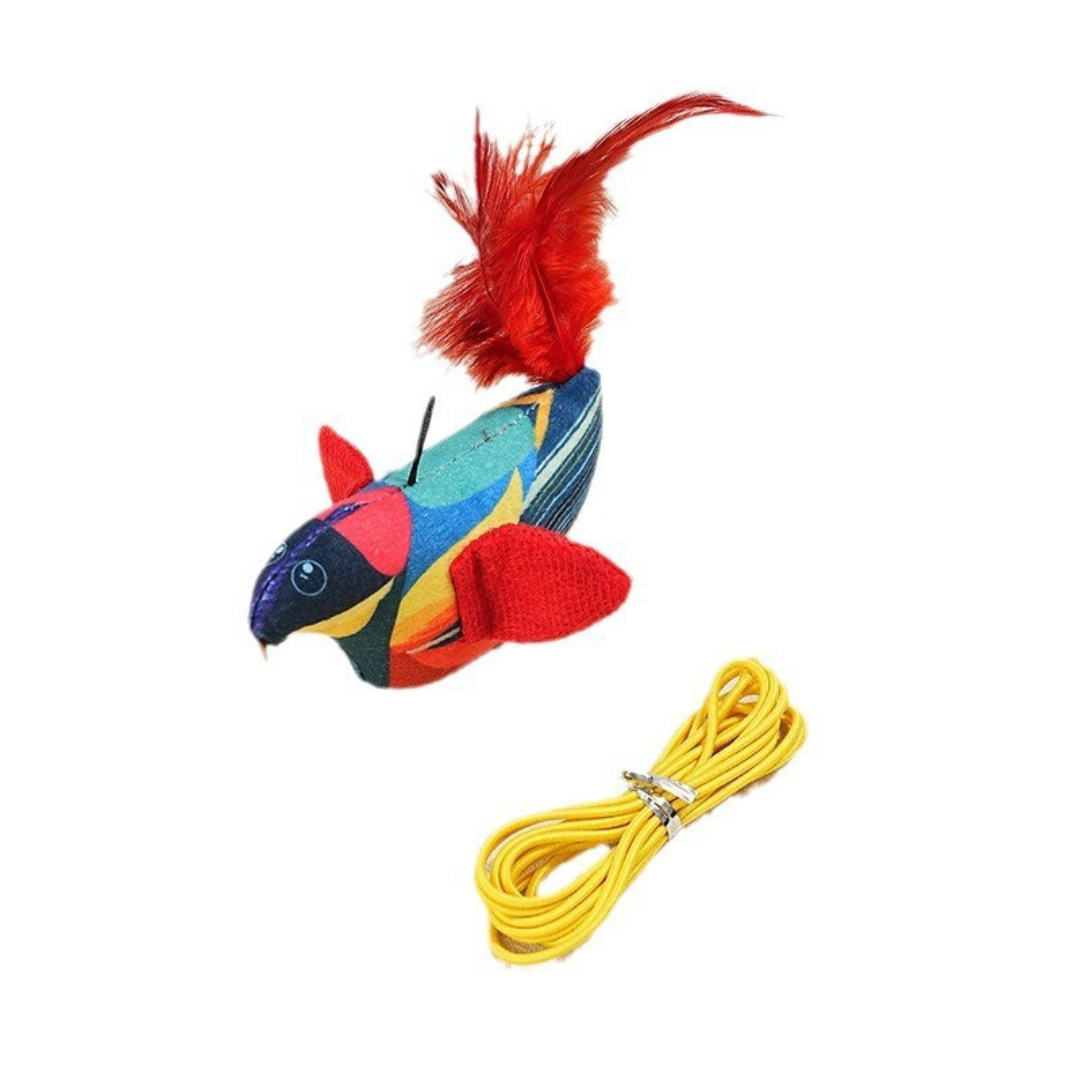Hanging bird cat toy