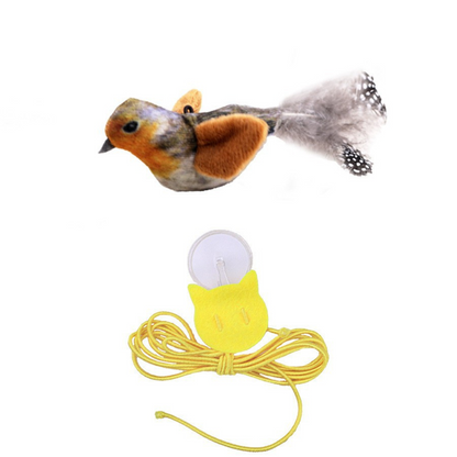 Hanging bird cat toy
