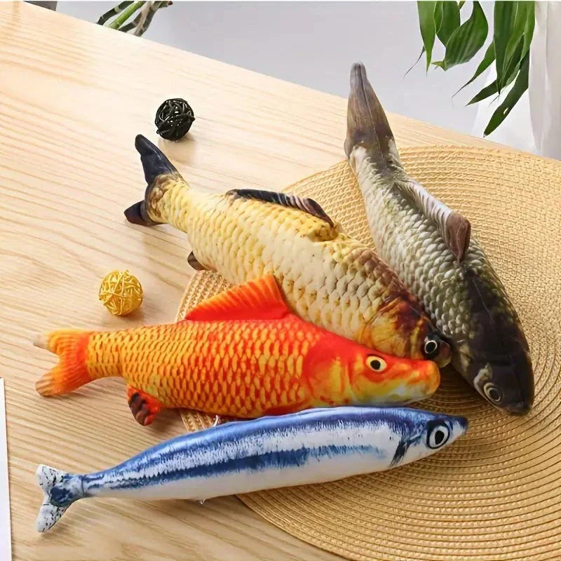 Set mit 4 interaktiven Fischspielzeugen für Katzen – PlayFish