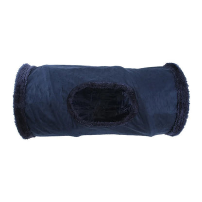 Collapsible Winter Suede Cat Tunnel