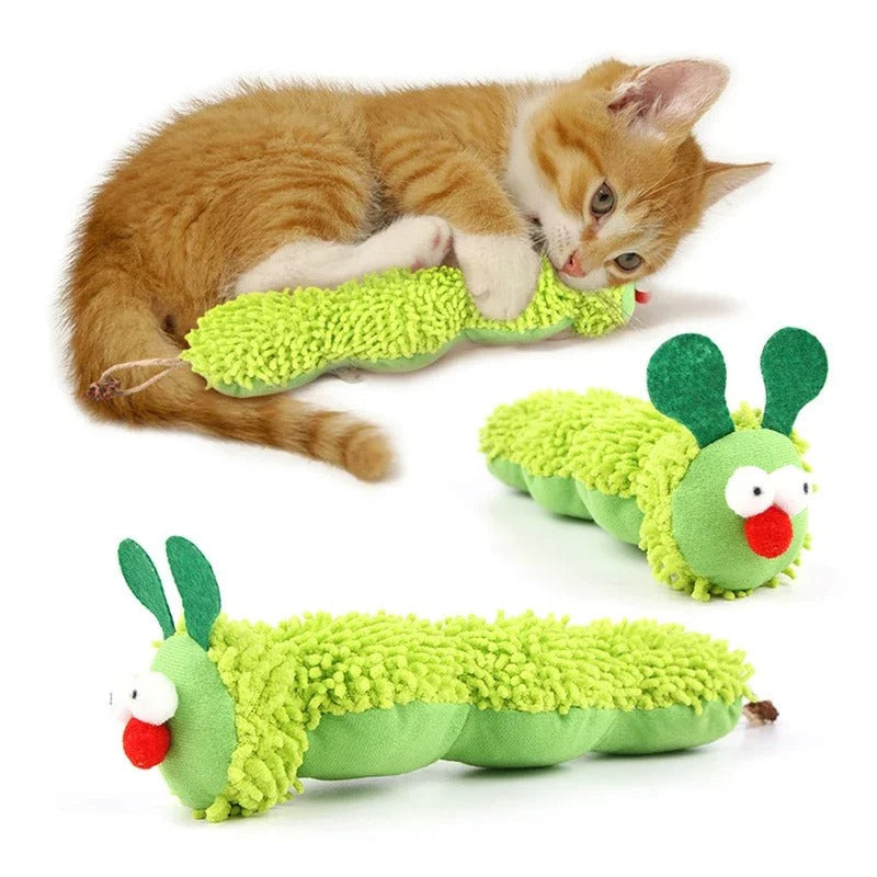 Caterpillar Catnip Back Tooth Toy