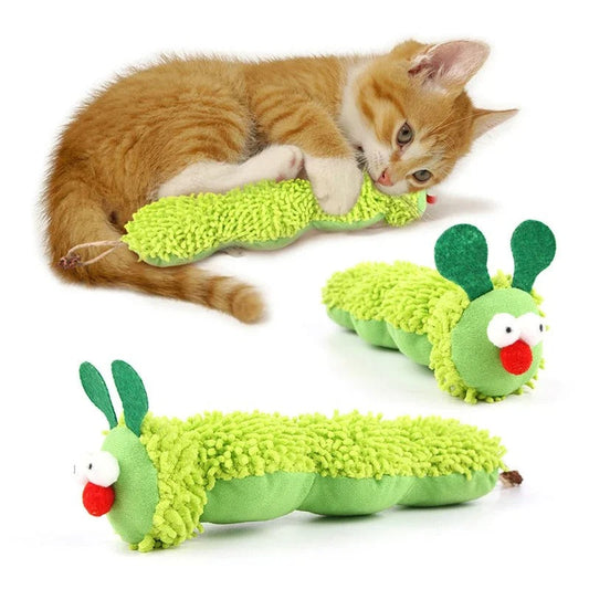 Caterpillar Catnip Back Tooth Toy