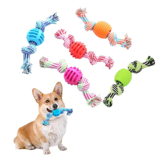 Pet Dog Toy Cotton Rope Double Knot
