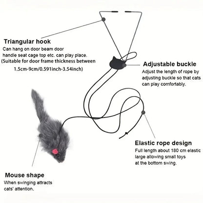 Self-Hanging Retractable Cat Toy