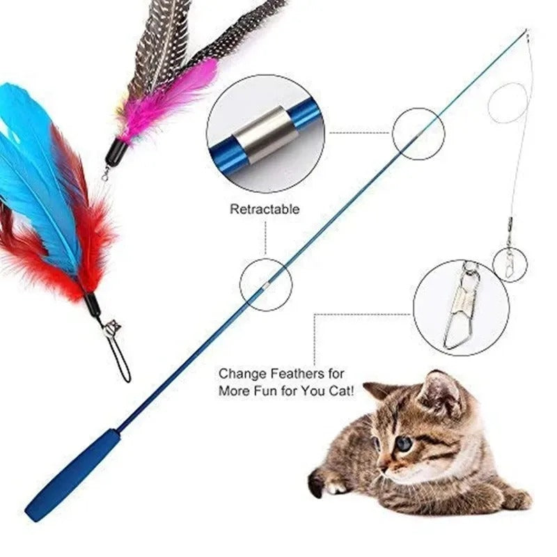 Interactive Cat Feather Toy