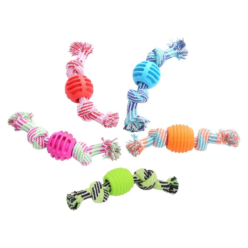 Pet Dog Toy Cotton Rope Double Knot