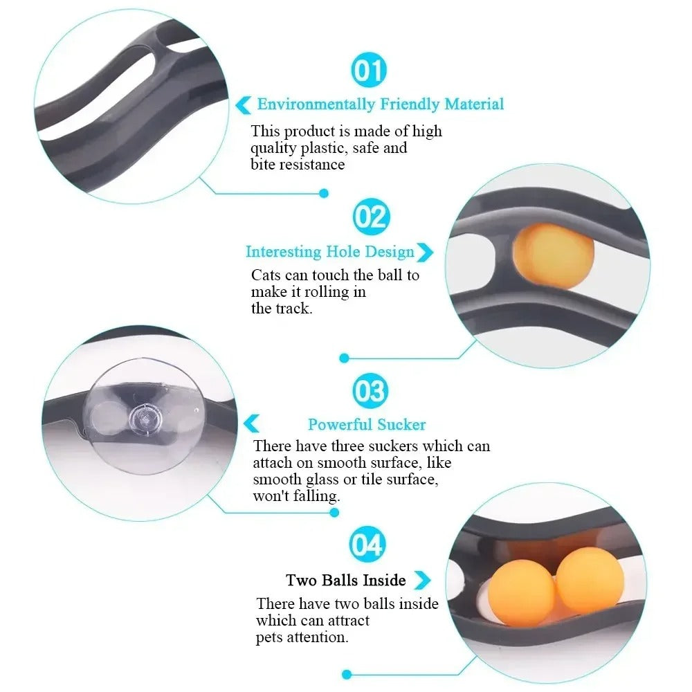 Window Table Tennis Cat Toy