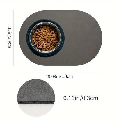 Pet Solid Color Oval Mat