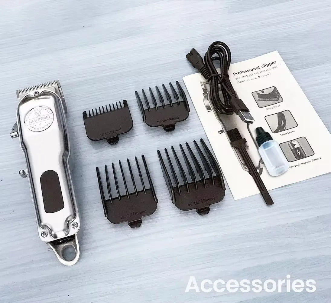 Professional Dog Hair Clipper All Metal Rechargeable Pet Trimmer