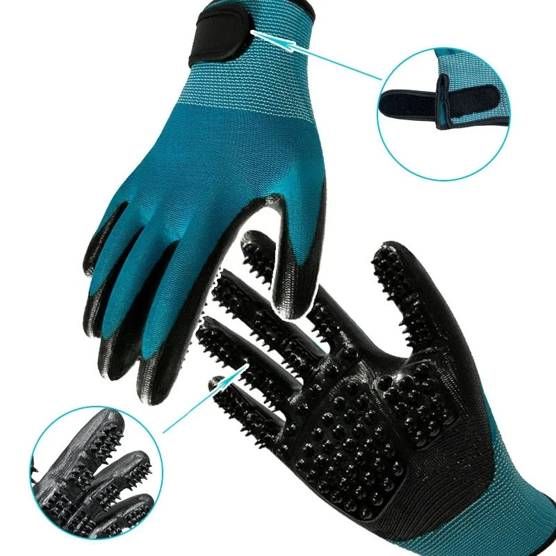 Cat Grooming Gloves Gentle Care & Easy Shedding Control