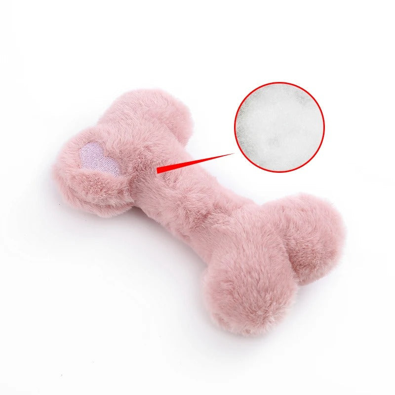 Cute Love Bone Plush Squeaky Dog Toy