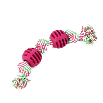 Double Knot Cotton Cord with Ball Dog Toy