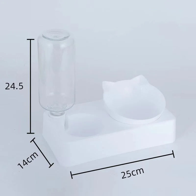 Dual-Purpose Tilted Pet Bowl