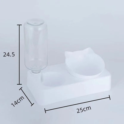 Dual-Purpose Tilted Pet Bowl