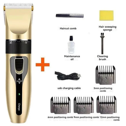 Professional Dog Hair Clipper All Metal Rechargeable Pet Trimmer