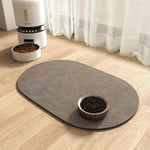 Pet Solid Color Oval Mat