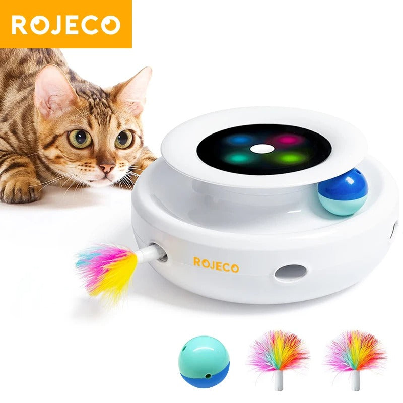 SmartFeather – The Ultimate 2-in-1 Automatic Cat Toy!