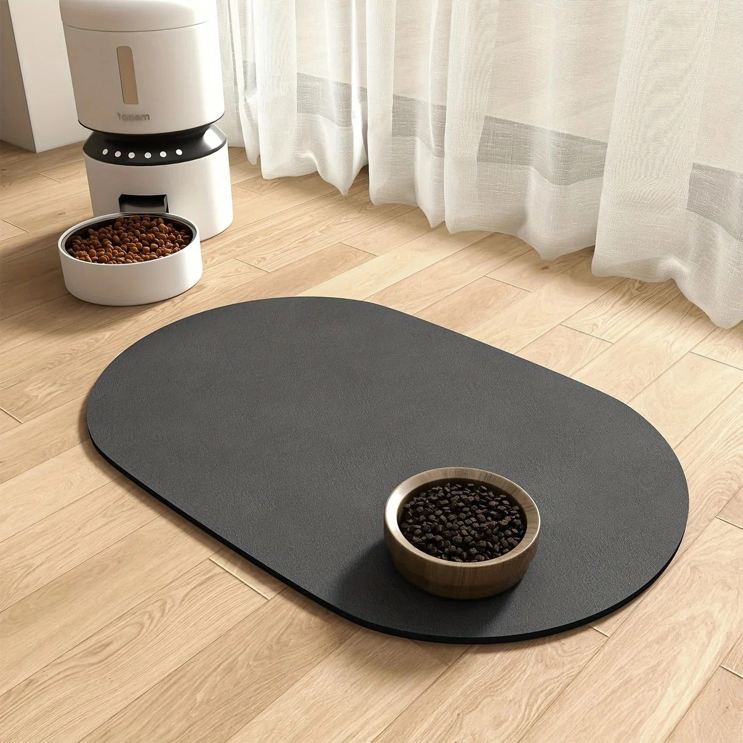 Pet Solid Color Oval Mat