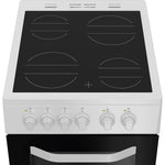 Hotpoint HTE5VCW 50cm Electric Cooker with Ceramic Hob – White