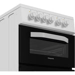 Hotpoint HTE5VCW 50cm Electric Cooker with Ceramic Hob – White