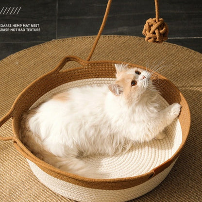Hand-woven Cotton Rope Cat Bed